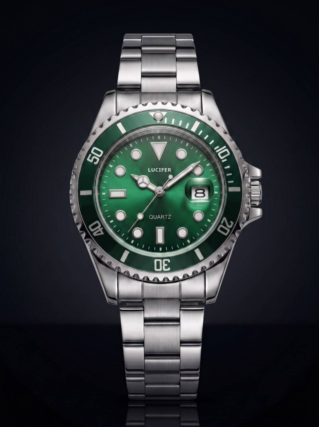 Lucifer Men's Analog Watch with Rotatable Bezel - Image 5