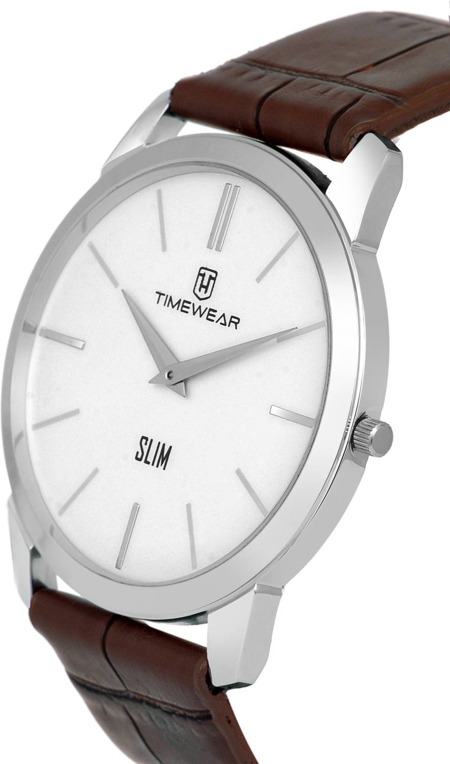 TIMEWEAR 192WDTG Slim Series Brown Leather Watch - Image 5