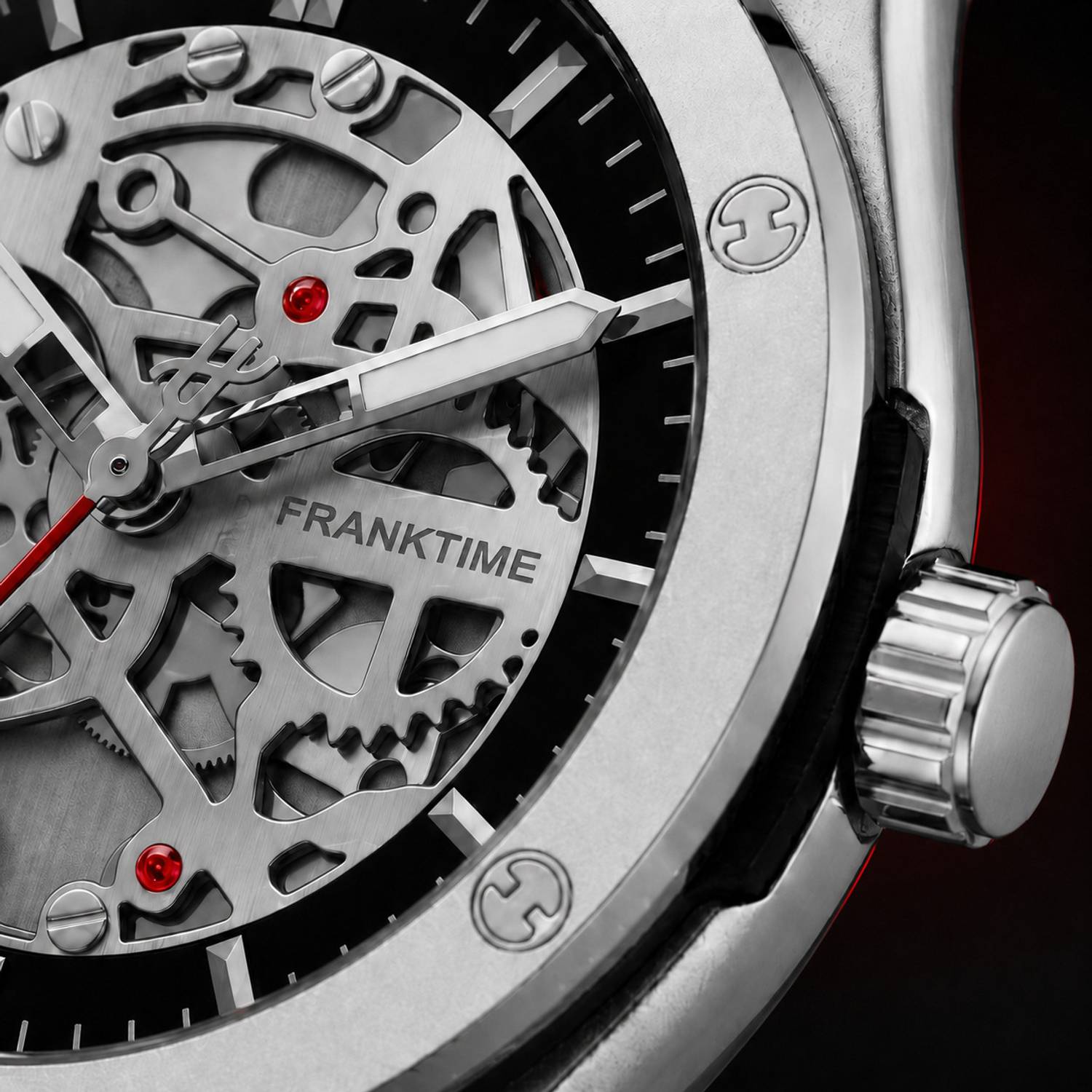 FRANKTIME Apex Men's Black Skeleton Watch - Image 2