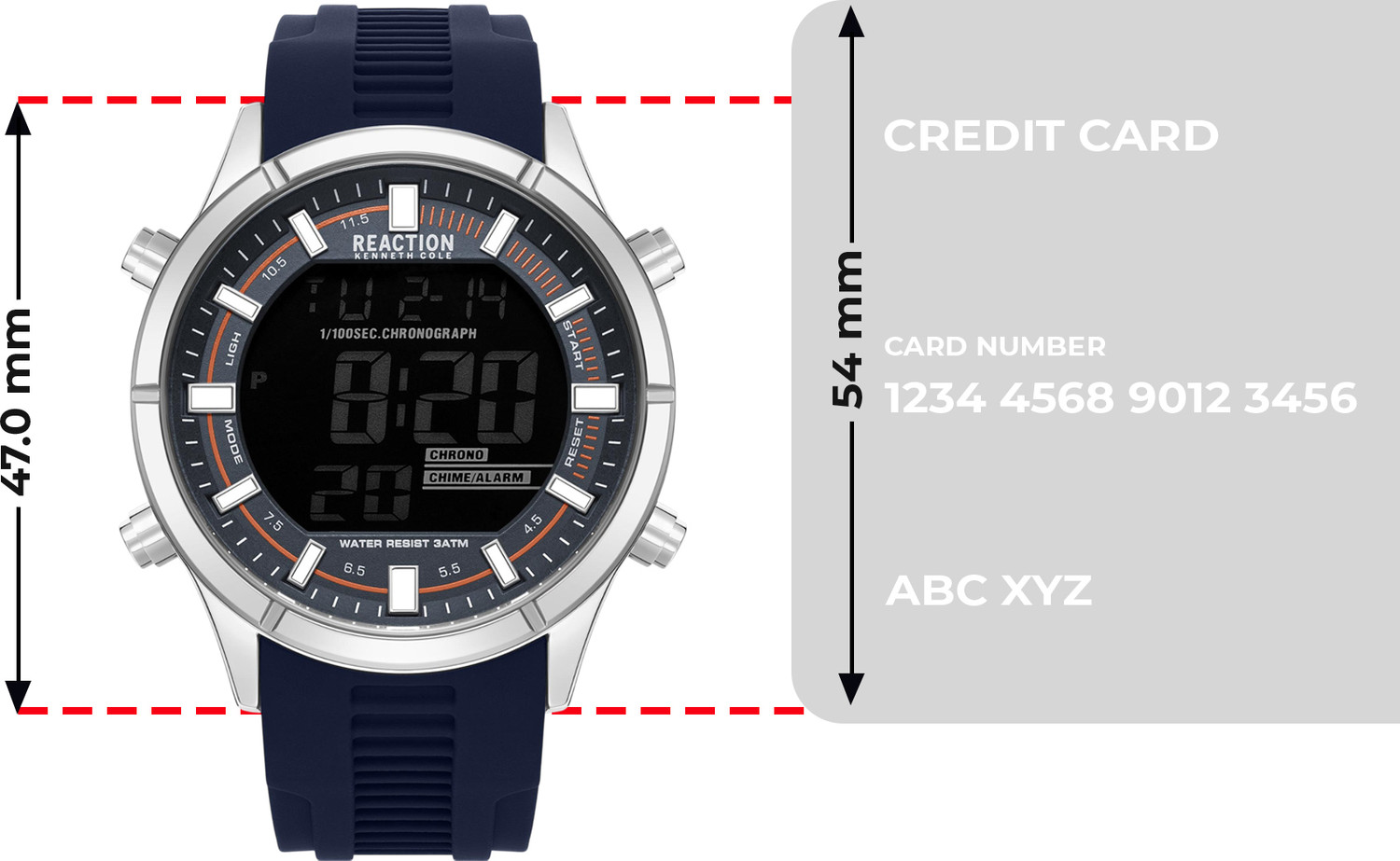 Image of Kenneth Cole Reaction Digital Watch - For Men