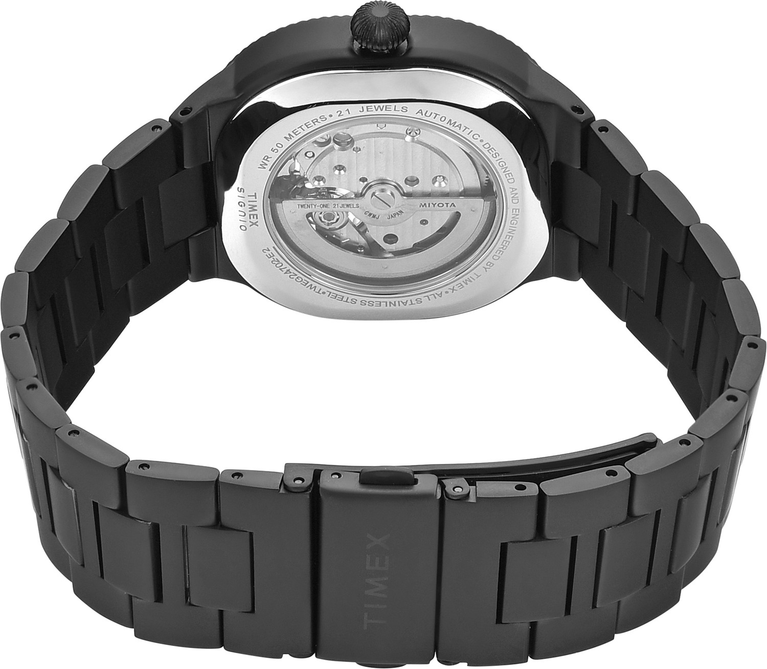 Image of TIMEX TWEG24702 Signio Square 39mm Grey Dial Analog Watch - For Men