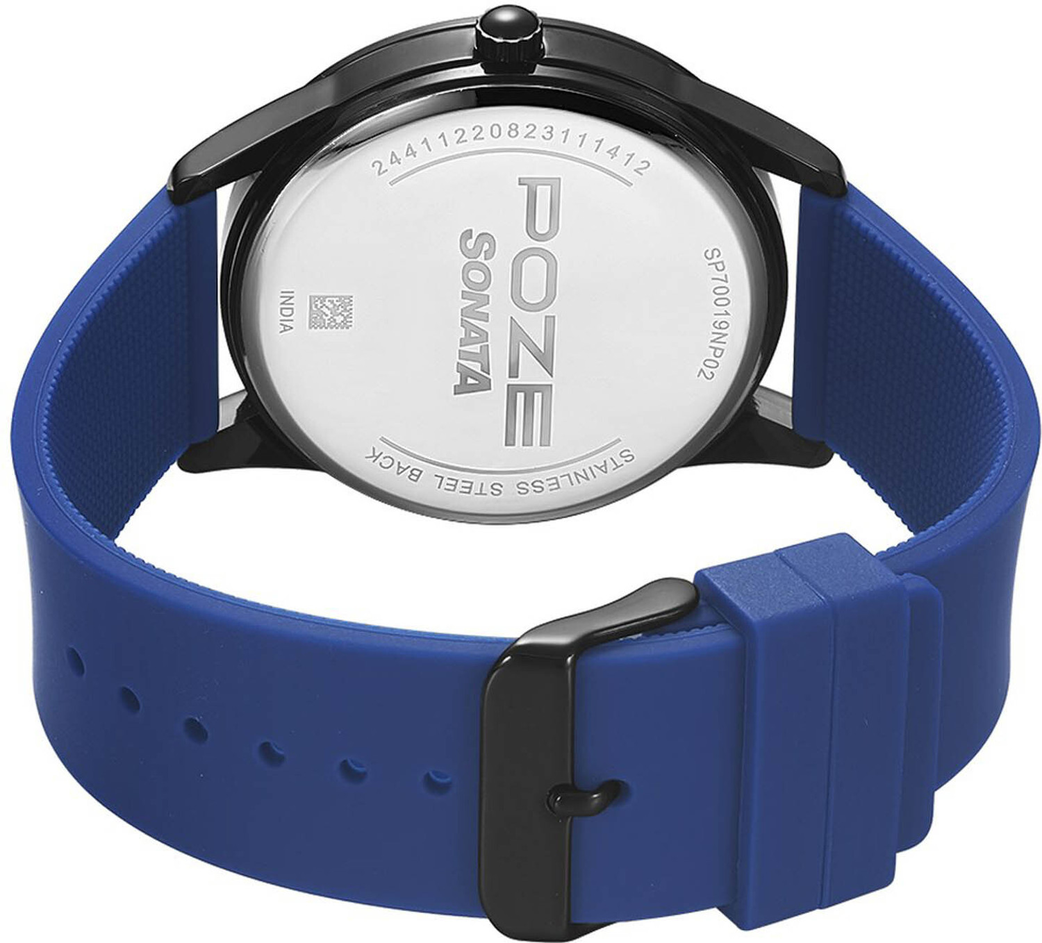 Image of SONATA Poze by Sonata Quartz Analog Black Dial Silicone Strap Watch for Men Analog Watch - For Men