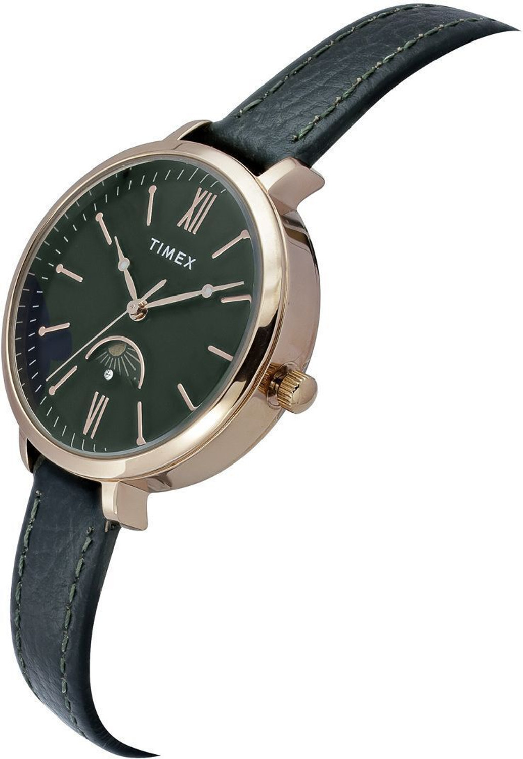 Image of TIMEX Moon-Phase, Green Dial Analog Watch - For Women