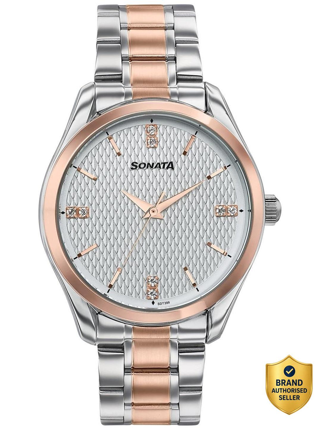 Image of SONATA Jashn Sonata Jashn Quartz White Dial IPS /IPRG Strap Wedding Analog Watch - For Men