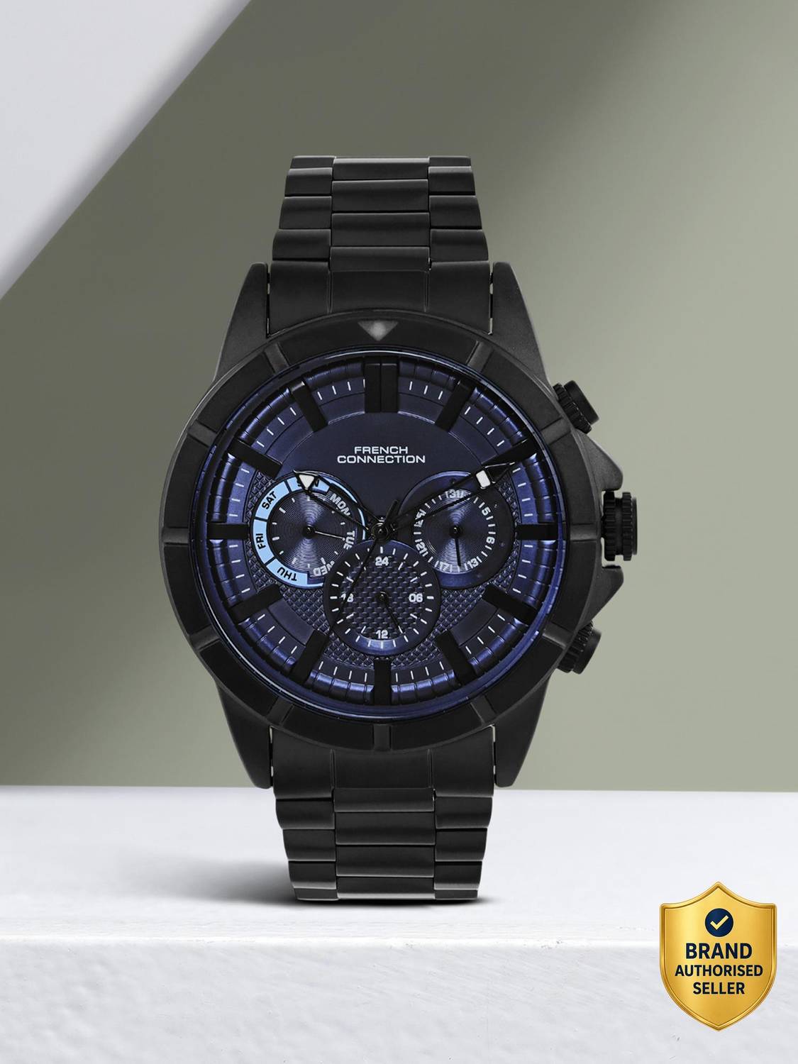 French Connection Sunray Dial Turbo Analog Watch for Men