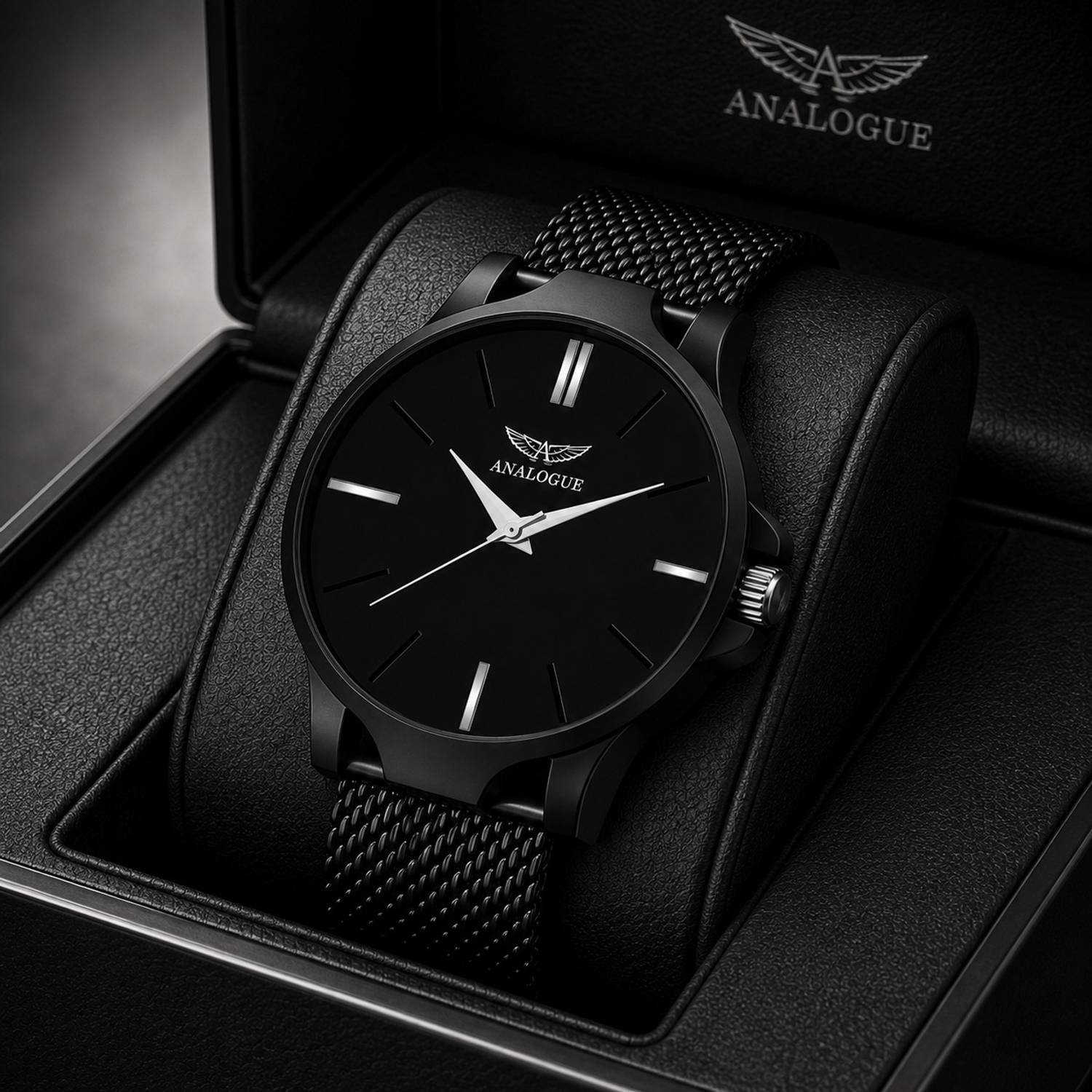 ANALOGUE Midnight Blue Mesh Strap Analog Watch - Image 1