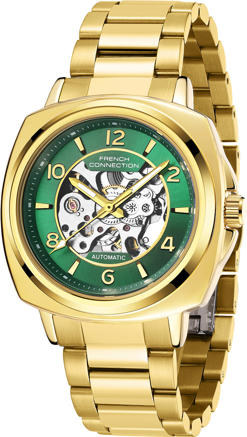 Image of French Connection FCA44NGM Green Sunray Round Dial Automatic Analog Watch - For Men