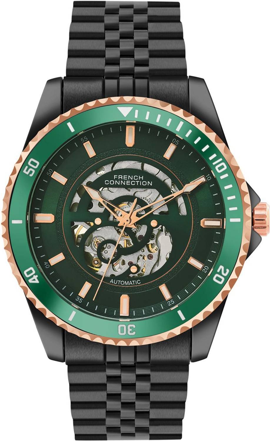 French Connection Aether Drive Green Automatic Watch - Image 2