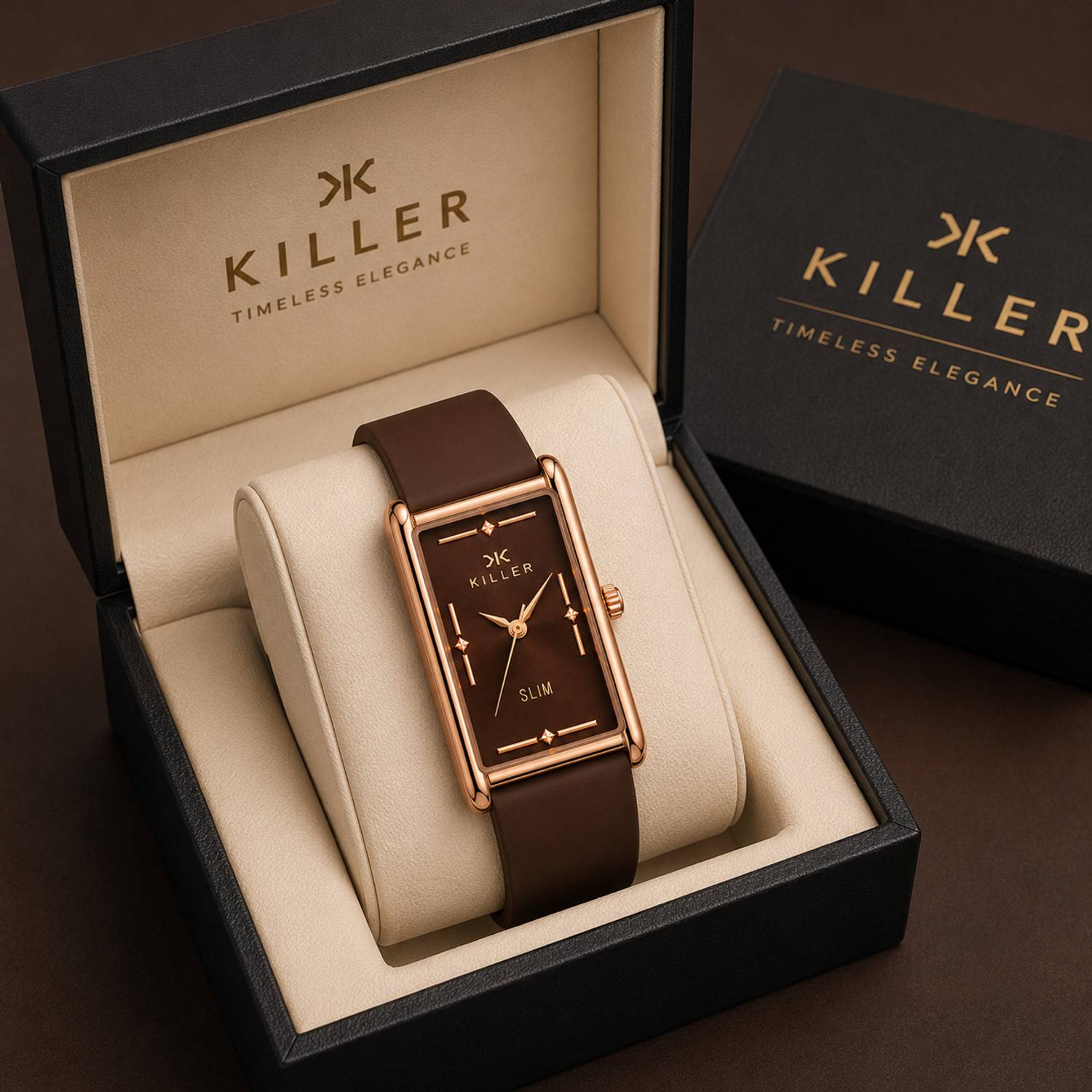 KILLER Brown Slim Dial Analog Watch - Men - Image 4