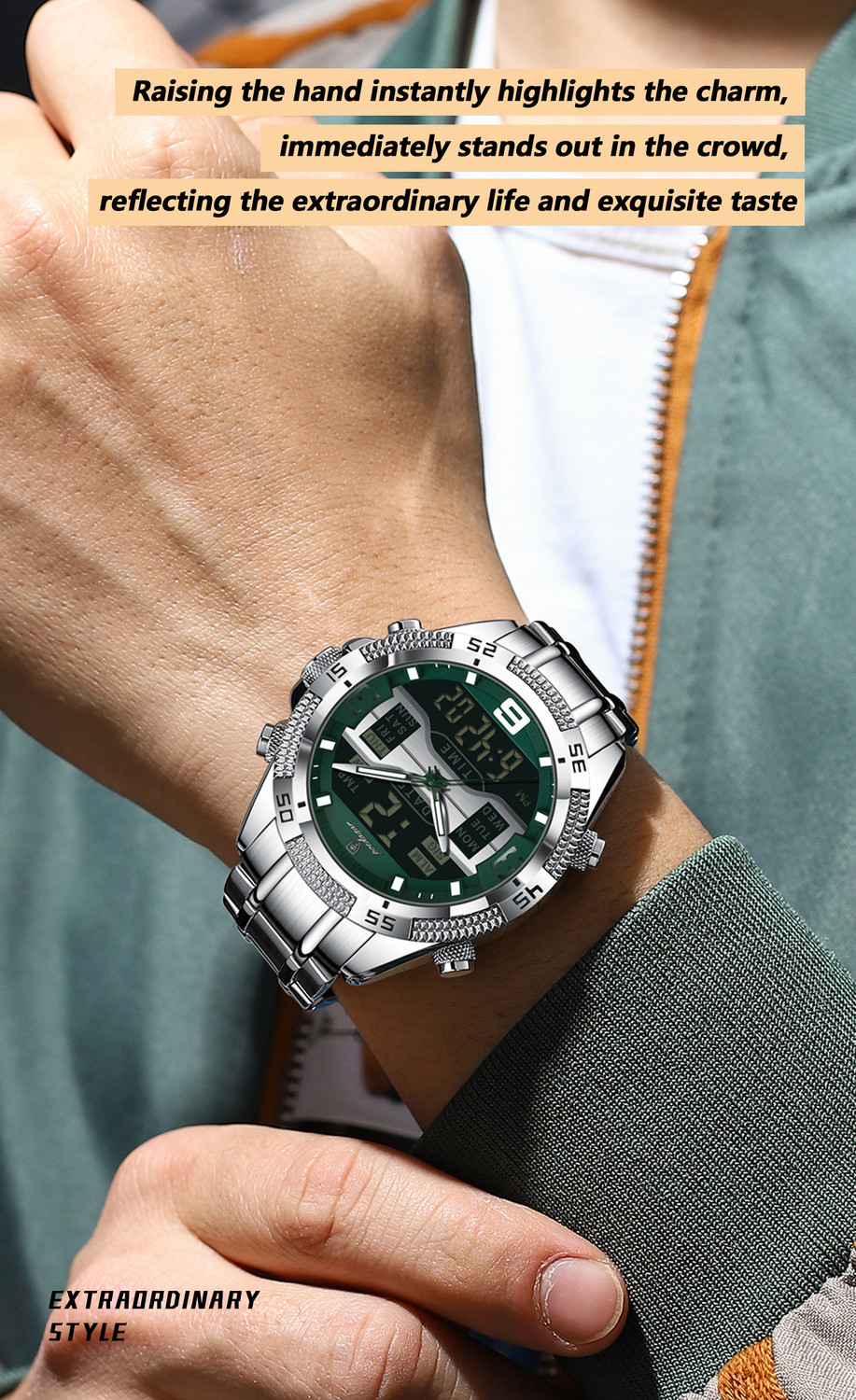Image of POEDAGAR E103G-A Analog-Digital Watch - For Men