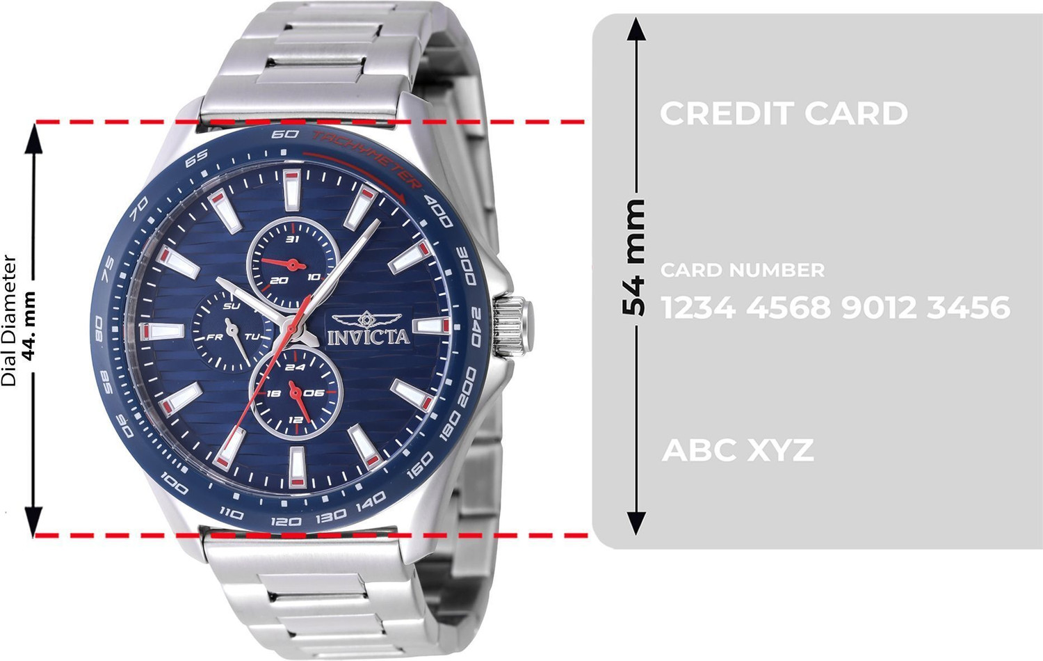 Image of INVICTA 47551 Invicta Racing Quartz Blue Dial Analog Watch - For Men