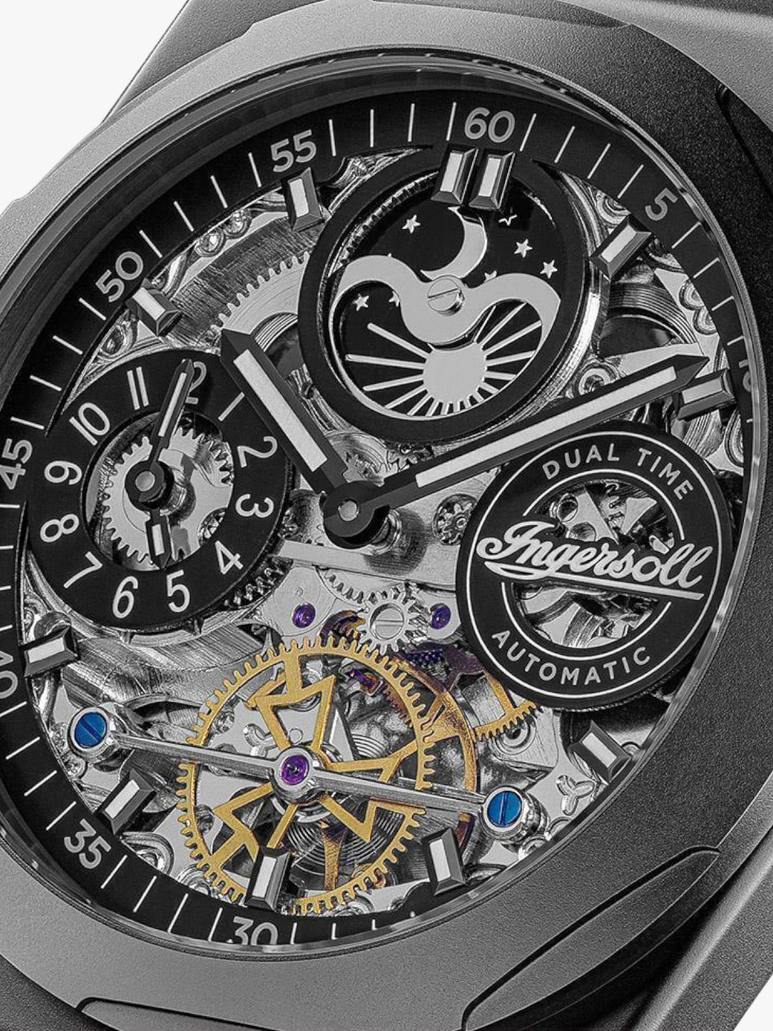 Image of Ingersoll I15102 Automatic Ceramic Black Dial With Lifetime Warranty Analog Watch - For Men