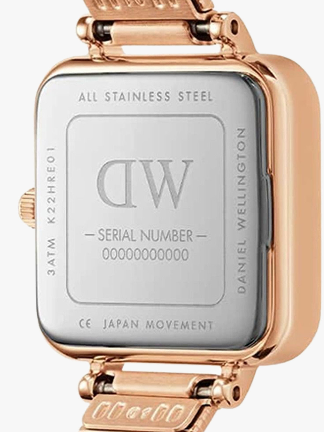 Image of DANIEL WELLINGTON Quadro Studio 22x22mm Green Dial Analog Watch - For Women