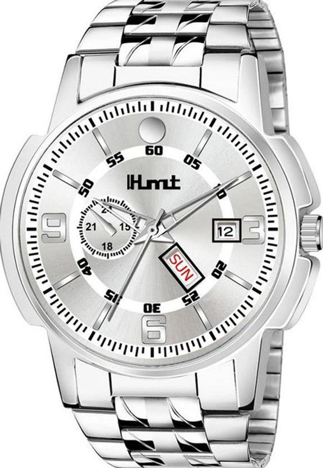 Image of HMT DLF Trending Silver Mens Watch-Watches & Branded Quartz and Wrist Ghadi For Men Analog Watch - For Men