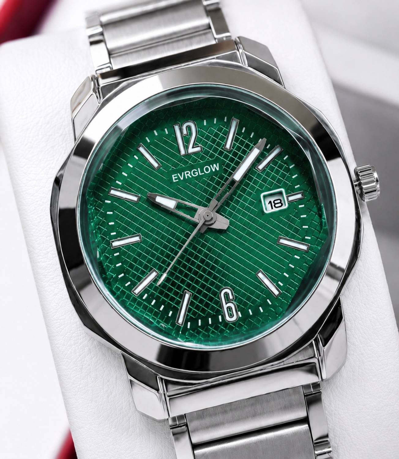 EVRGLOW Mens Analog Stylish Stainless Steel Chain Watch - Image 2