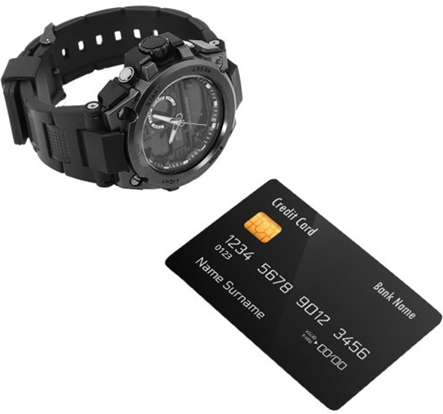 Image of luxurit Men's Black Analog-Digital Sports Watch Analog-Digital Watch - For Men 1809
