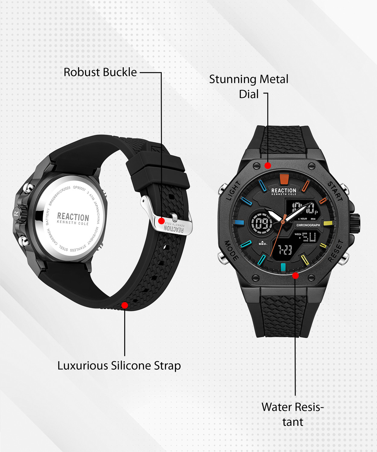 Image of Kenneth Cole Reaction Analog-Digital Watch - For Men