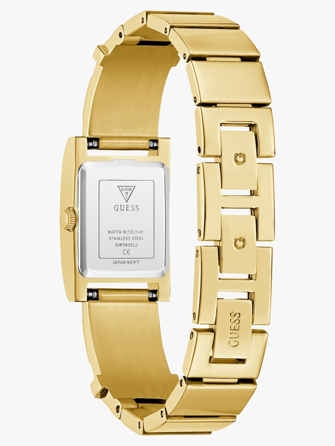 Image of GUESS 3hands, Champagne Dial Analog Watch - For Women GW0939L2