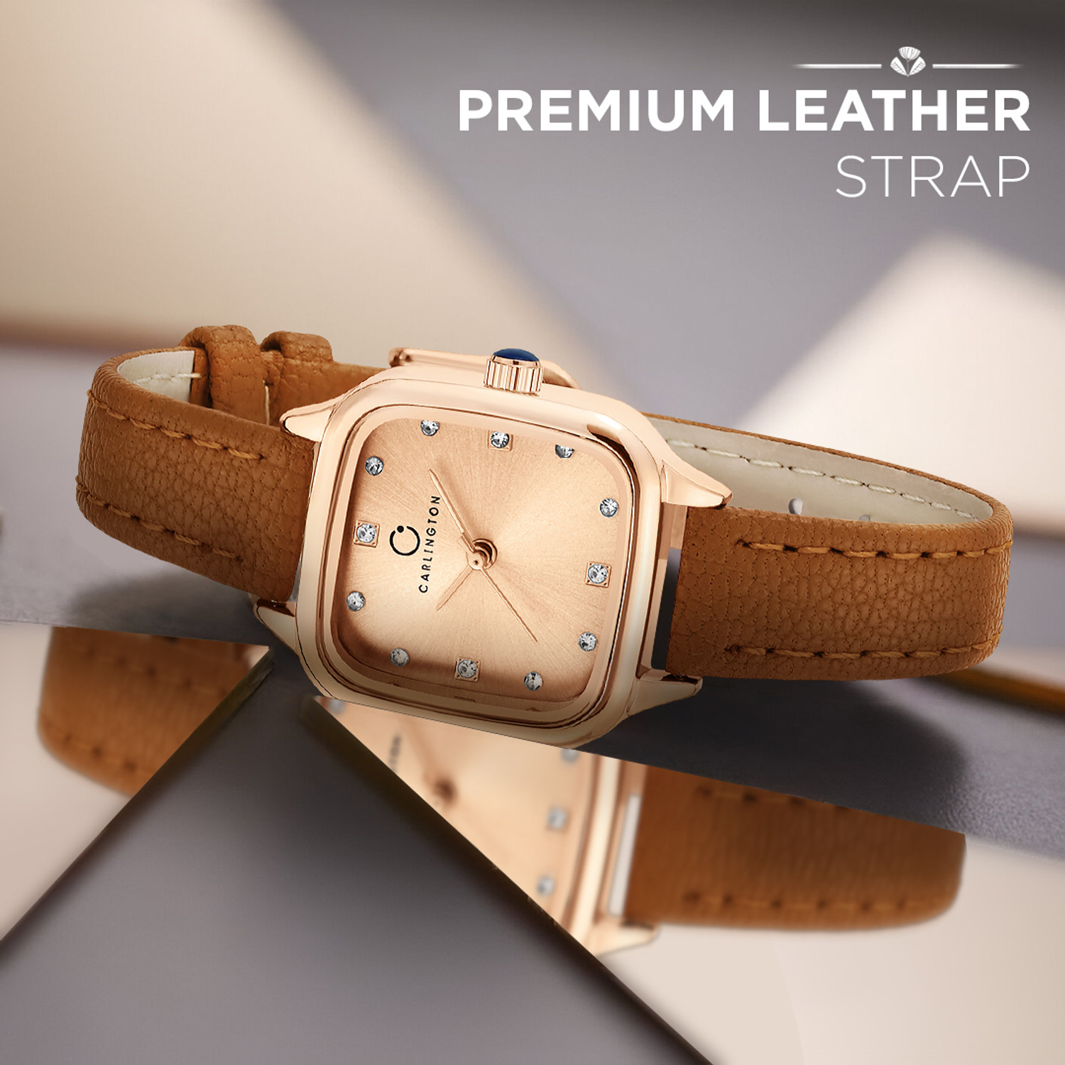 Image of Carlington CT 201 Rose Brown Carlington Aura Series Premium Ladies Wrist Watches Analog Watch - For Women