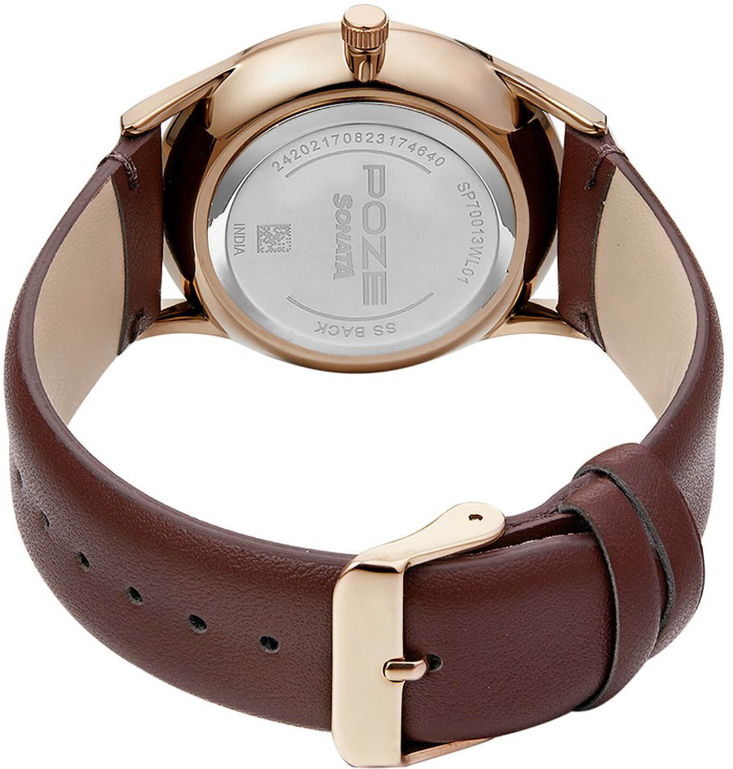 Image of SONATA Poze by Quartz Analog Silver Dial PU Leather Strap Watch for Men Analog Watch - For Men