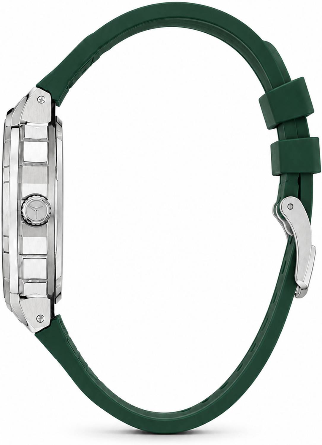 K&K Premium Skeleton Silver Tonneau Watch for Men - Image 5