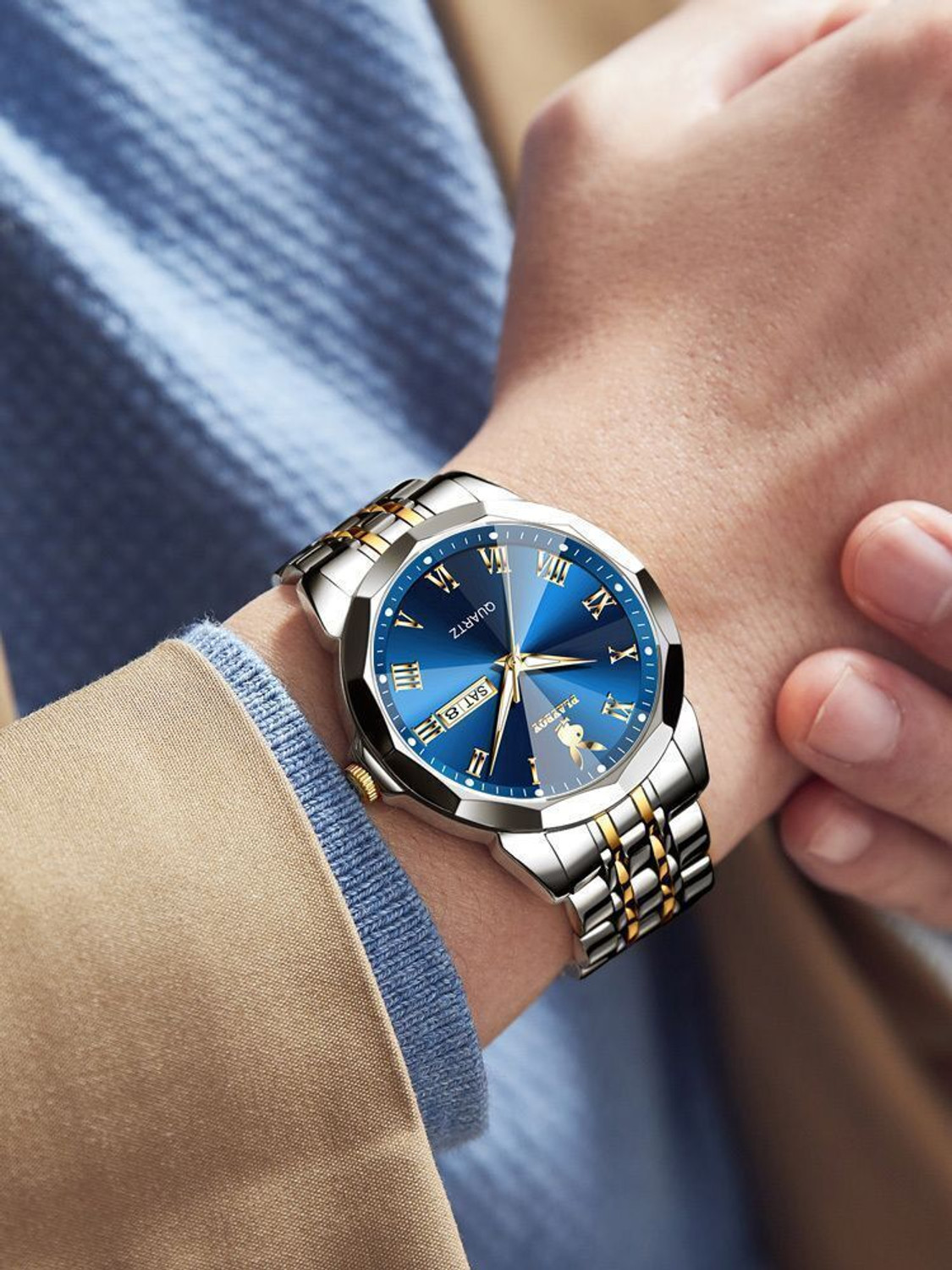 Image of PLAYBOY 3502 Luxury Business Casual Analog Watch - For Men