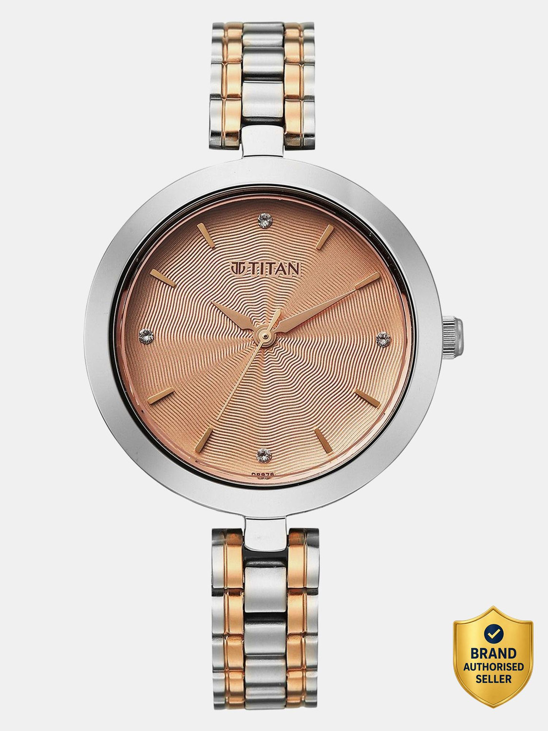 Image of Titan Karishma Karishma Quartz Rose Gold Dial Two Toned Stainless Steel Strap Watch For Women Analog Watch - For Women
