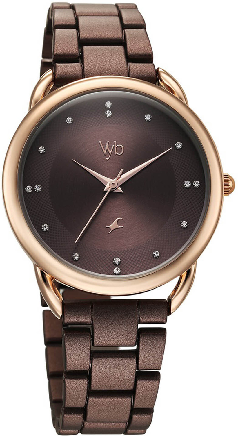 Image of Fastrack Vyb Charmer Quartz Analog Brown Dial watch for Women Analog Watch - For Women