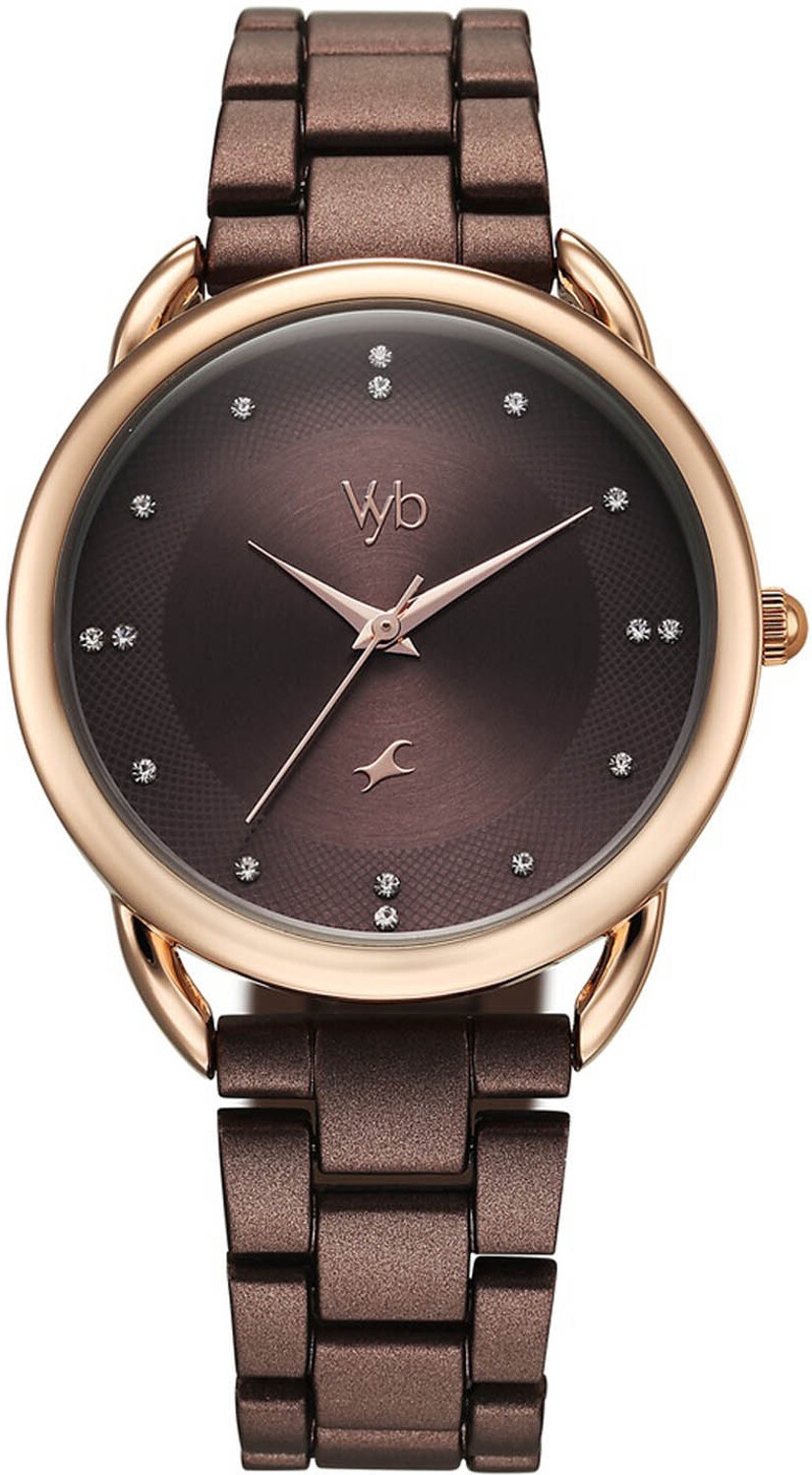 Image of Fastrack Vyb Charmer Quartz Analog Brown Dial watch for Women Analog Watch - For Women