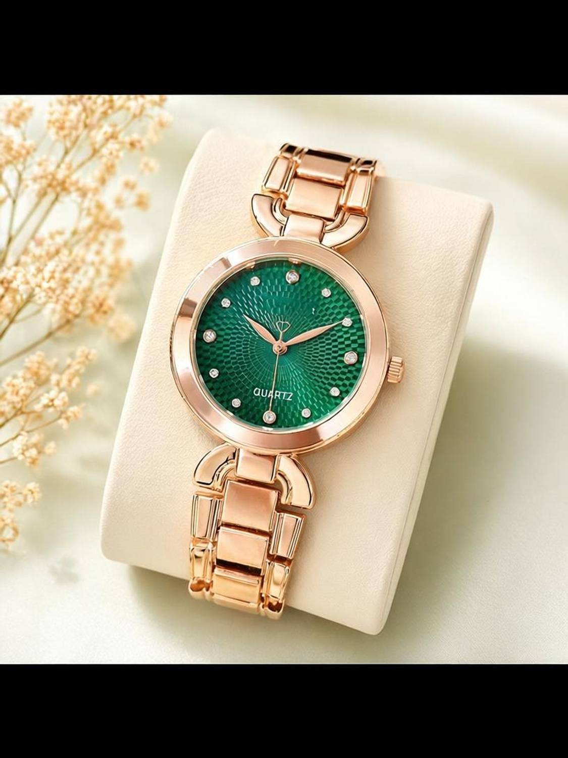 BHAGVOWATCH 037 Stylish Women’s Green Dial Rose Gold Watch Analog Watch  - For Women