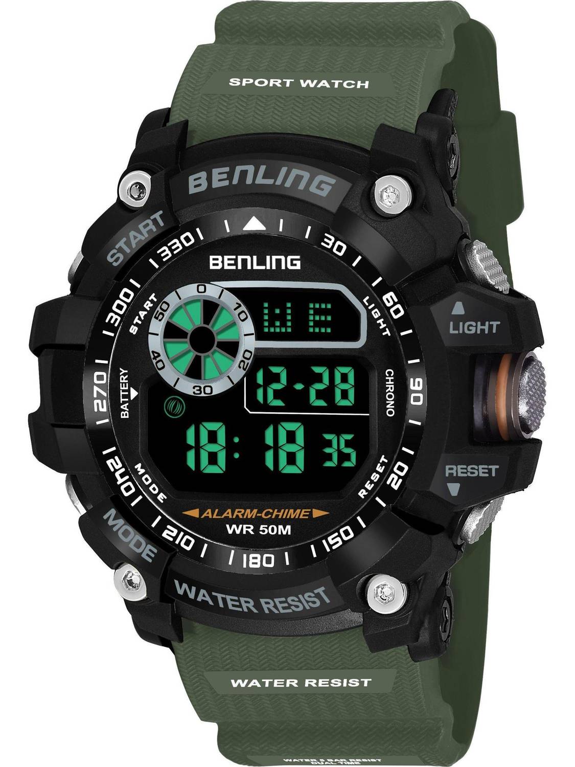Benling Multifunctional LED Digital Watch Benling Digital Watch LED Light | Stopwatch | Alarm | Calendar Digital Watch - For Men