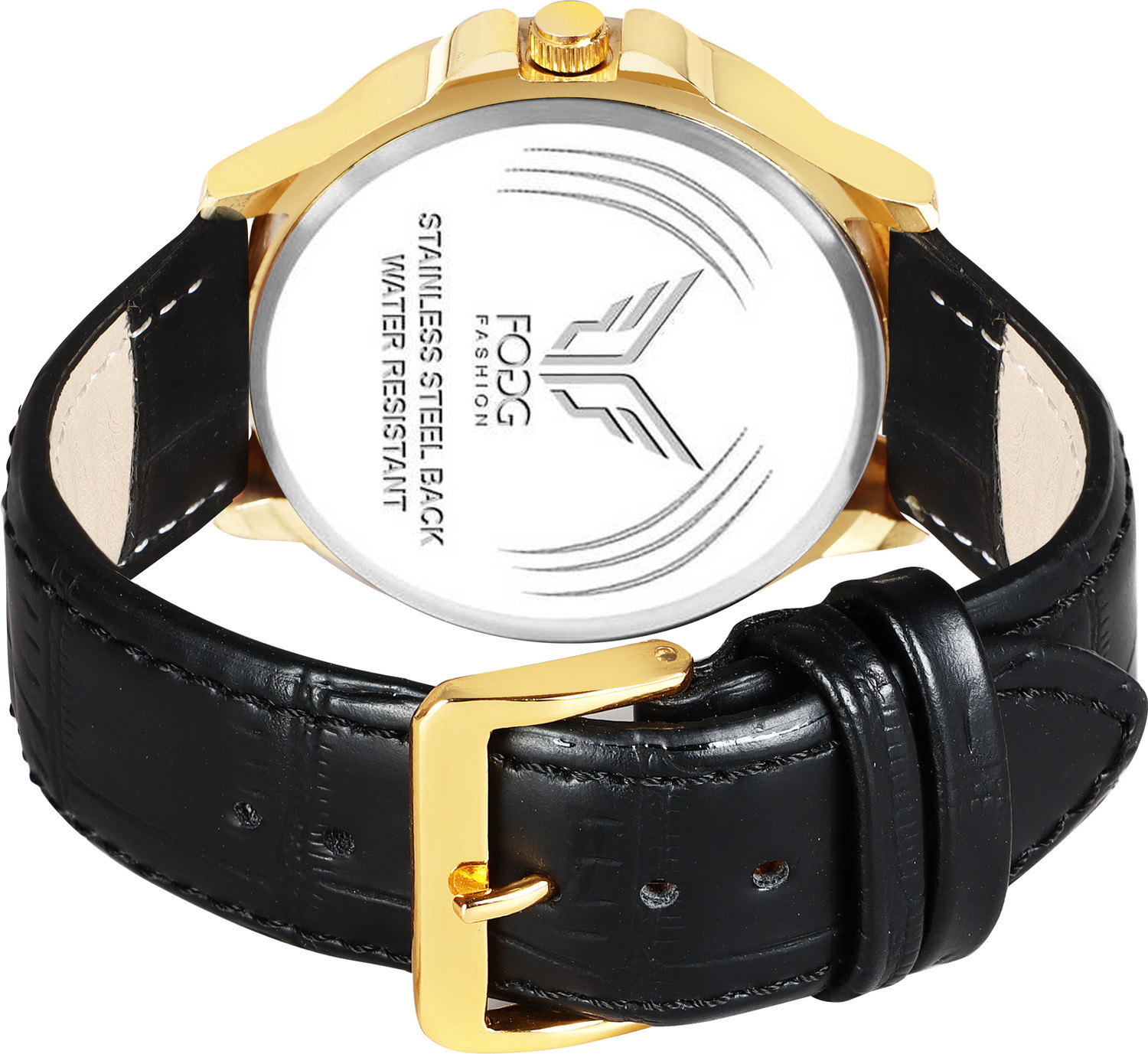 Image of FOGG 1214-Black Big Dial Analog Watch - For Men