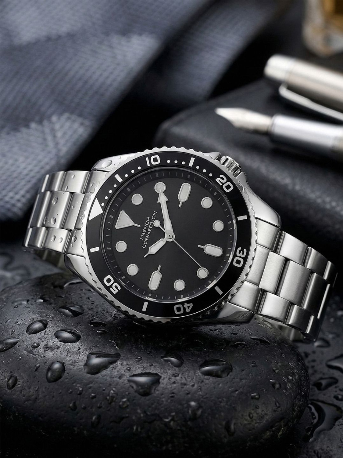 Image of French Connection Stylish Combination of Bracelet Analog Watch - For Men