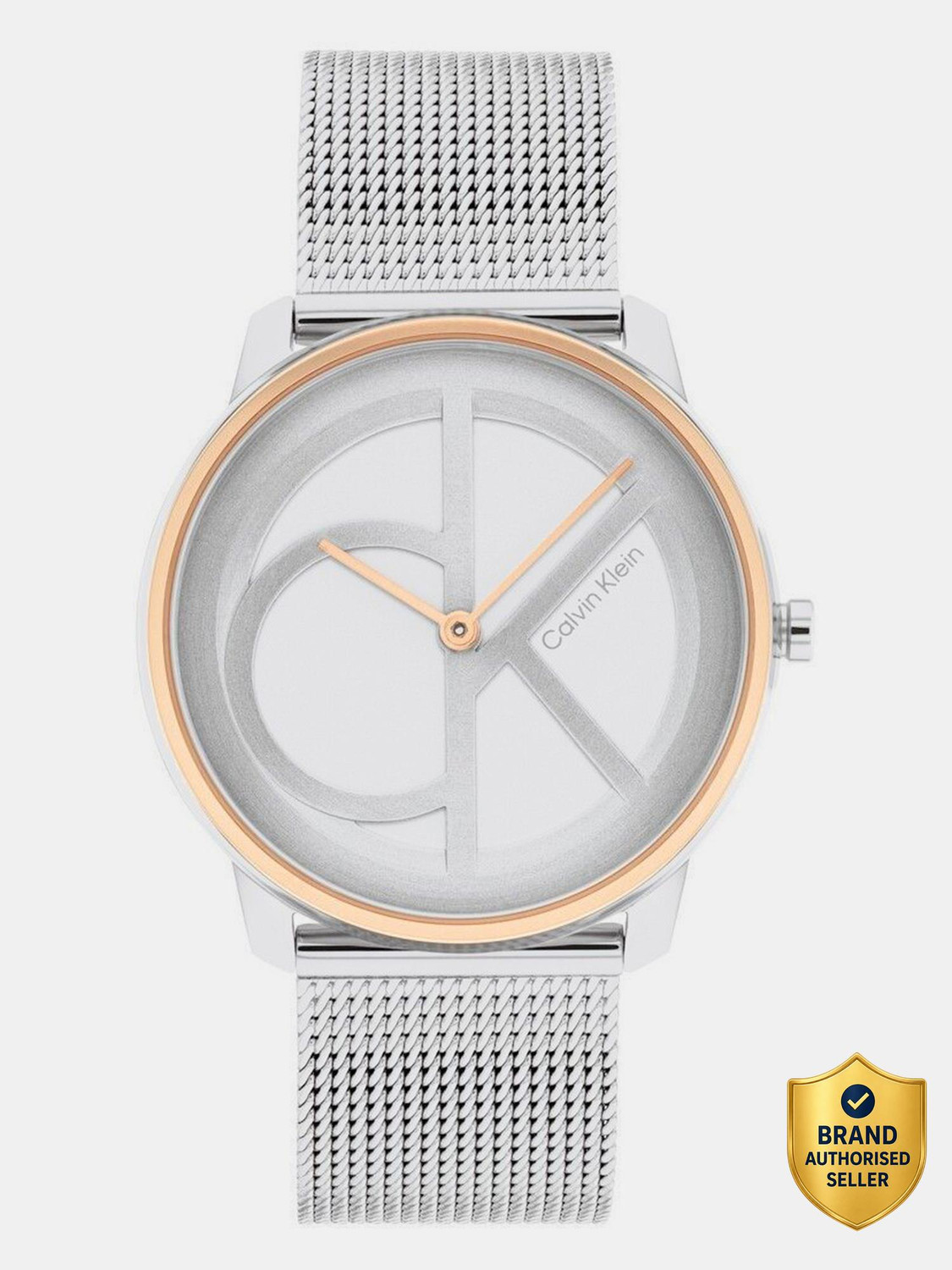 Image of Calvin Klein Ck Iconic Iconic Qtz Basic Slim Silver White Round Dial Unisex / Analog Watch - For Men & Women