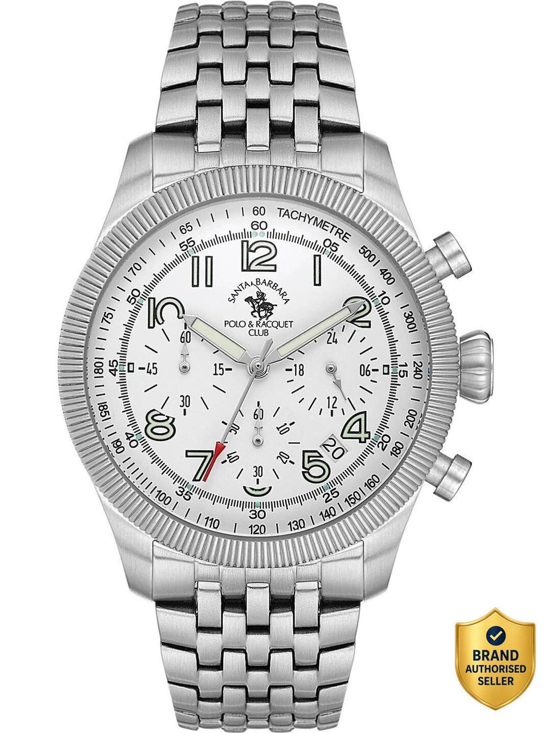 Image of Santa Barbara Polo & Racquet Club SB.8.10007-4 Quartz White Dial Analog Watch - For Men