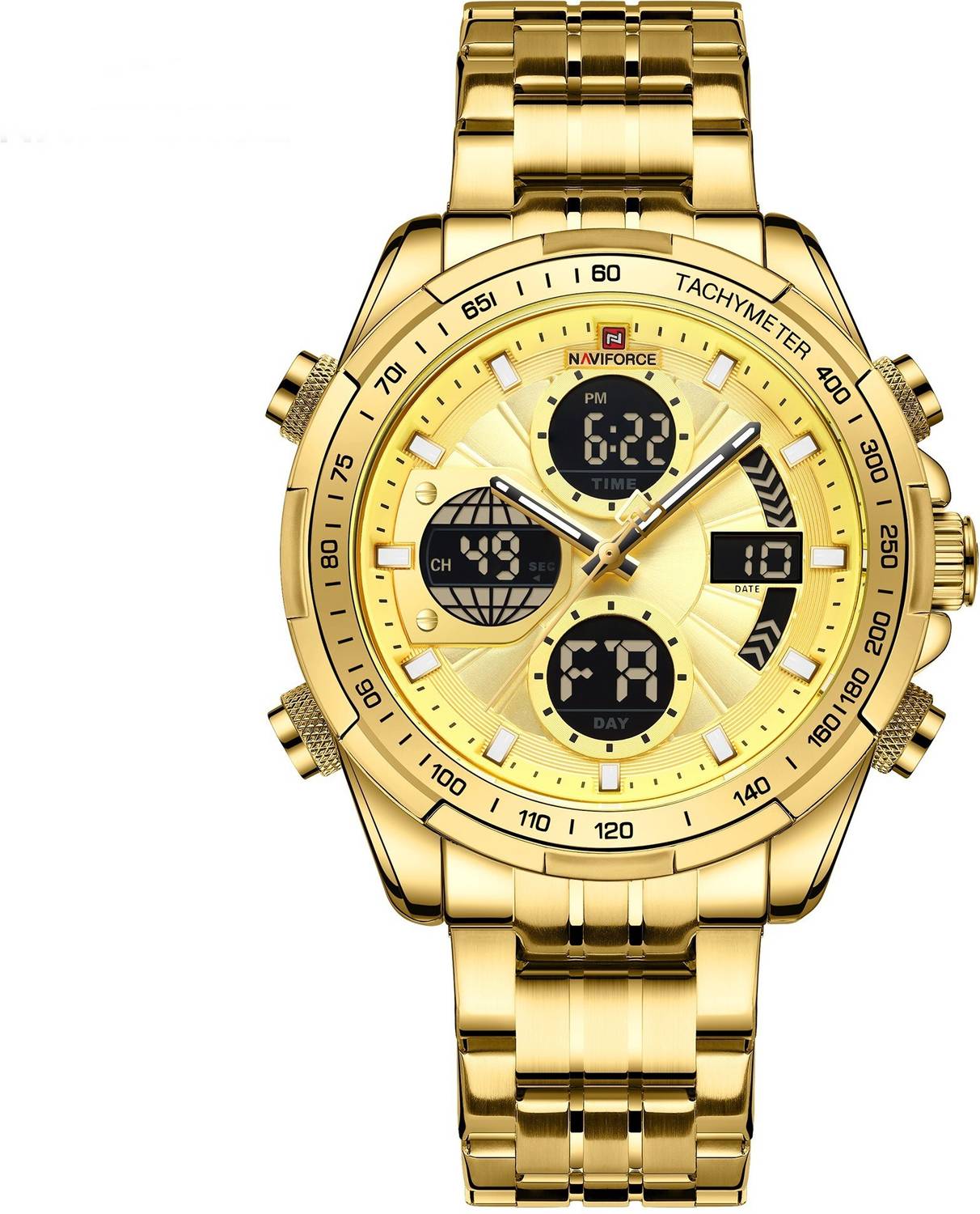 NAVIFORCE 9197 Quartz Multifunctional Chronograph Stainless STell