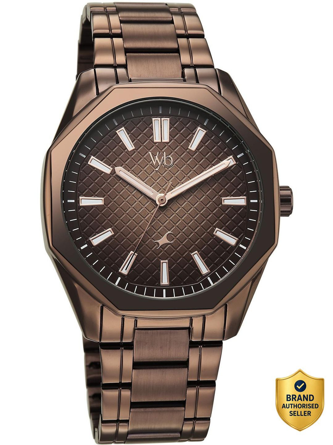 Image of Fastrack Vyb Quest Fastrack Vyb Quest Quartz Brown Dial Brown Strap Analog Watch - For Men