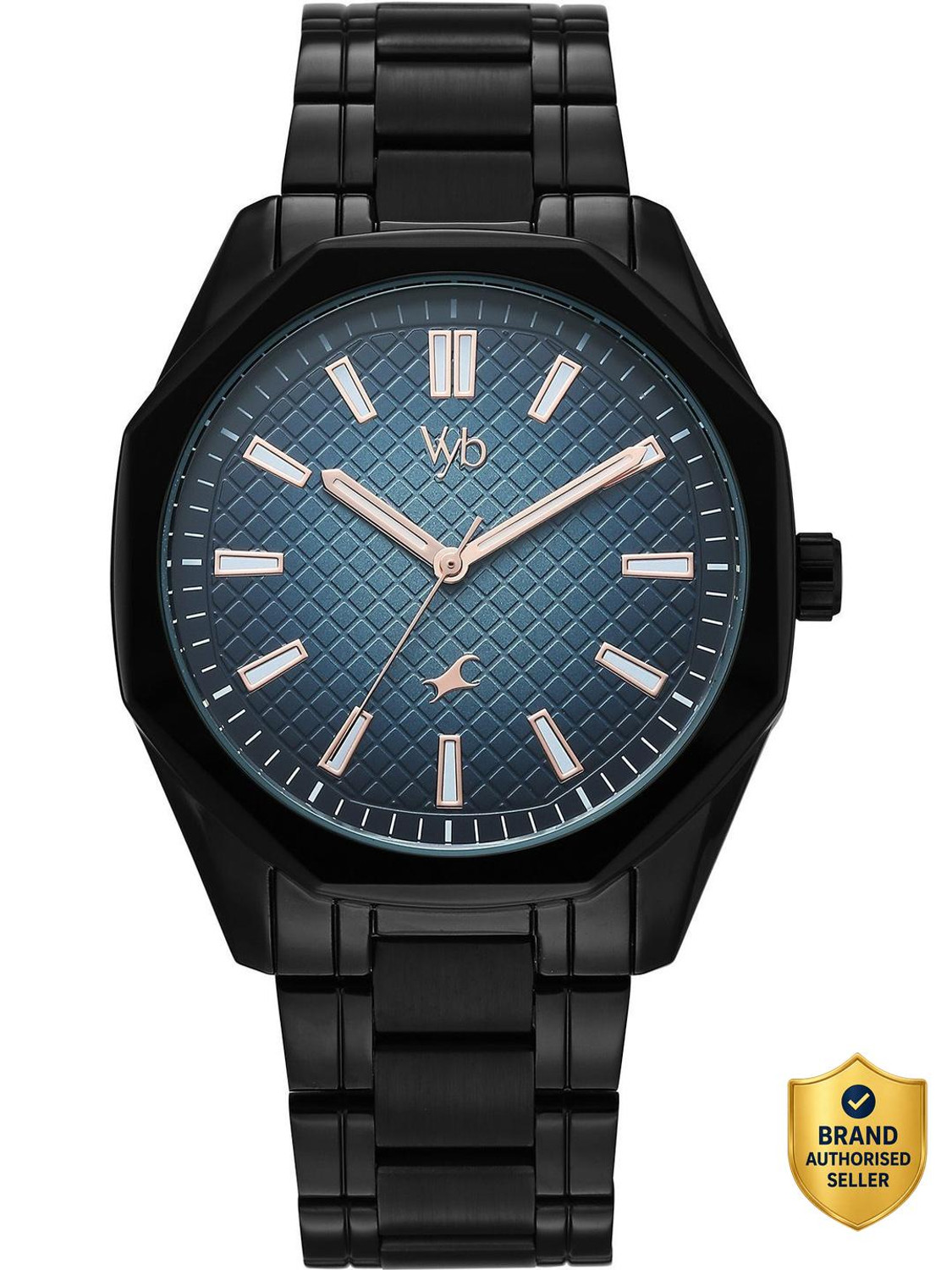Image of Fastrack Vyb Quest Fastrack Vyb Quest Quartz Blue Dial Black Strap Analog Watch - For Men