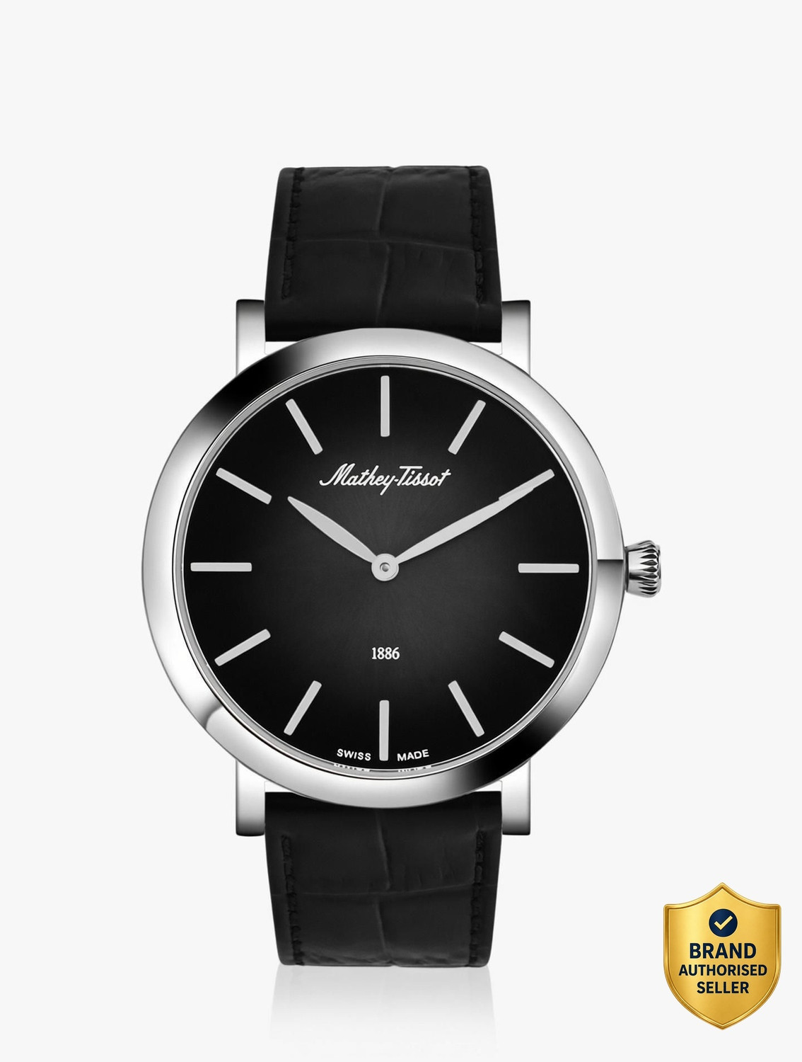 Mathey-Tissot Swiss Made Black Dial Classic Analog Watch  - For Men