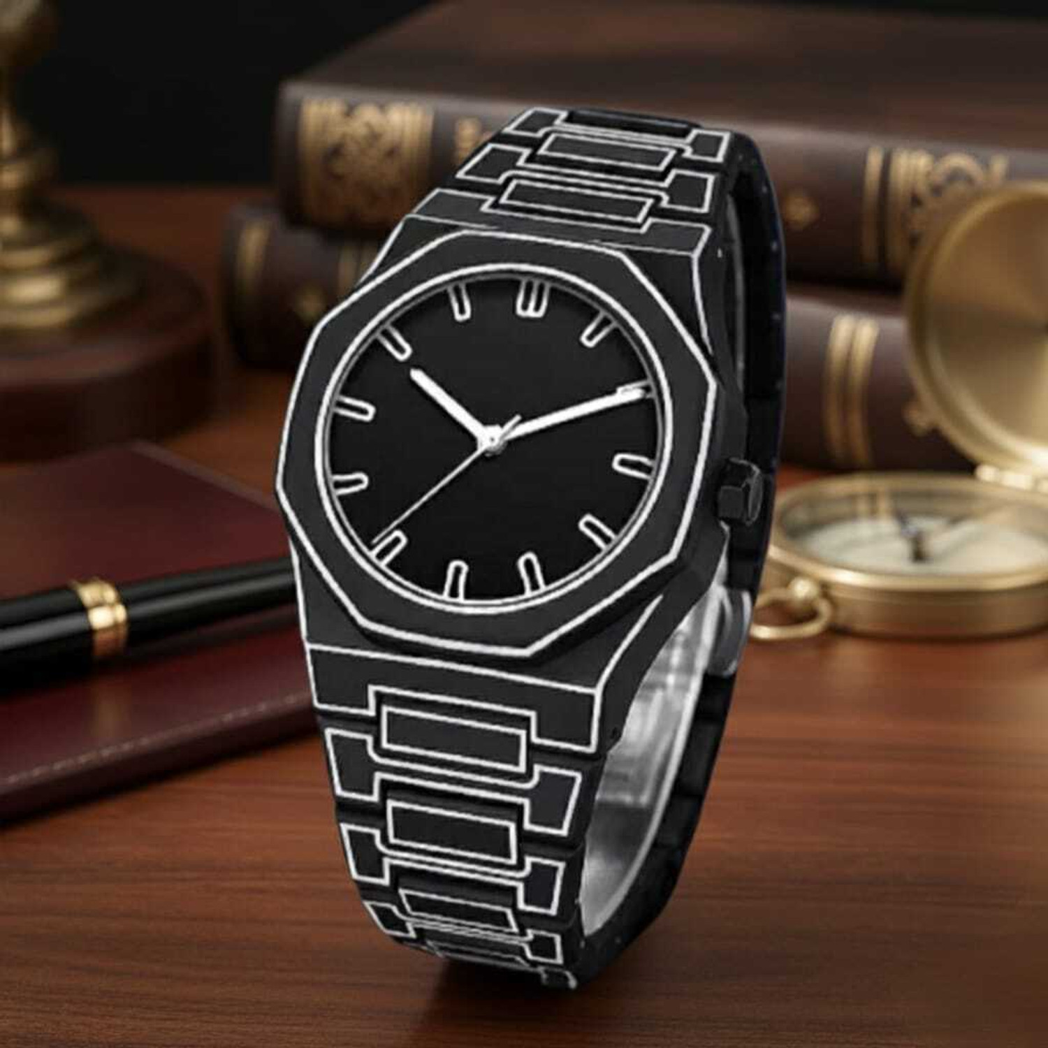 Image of Fanish fashion ANALOG WATCH- FOR MEN AND WOMEN POLYCARBON BLACK AND WHITE DIAL COMBO ANALOG WATCHES Analog Watch - For Men & Women