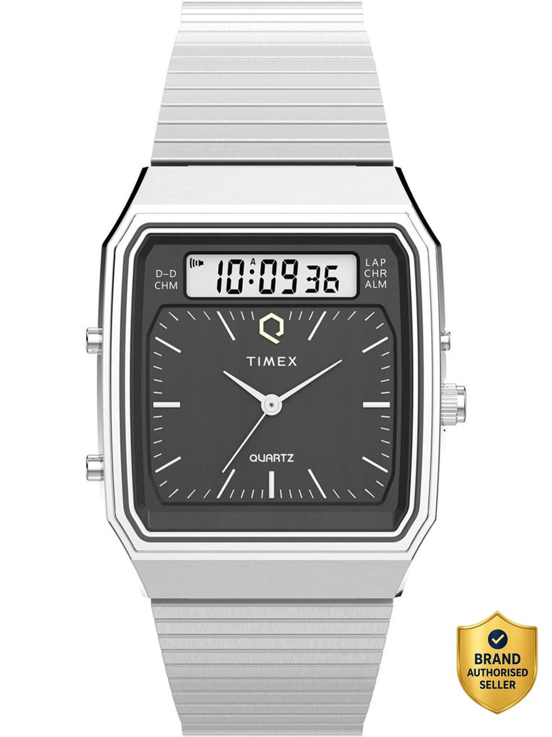 Image of TIMEX Reissue Rectangle 33mm Black Dial Analog-Digital Watch - For Men TW2Y05900UJ