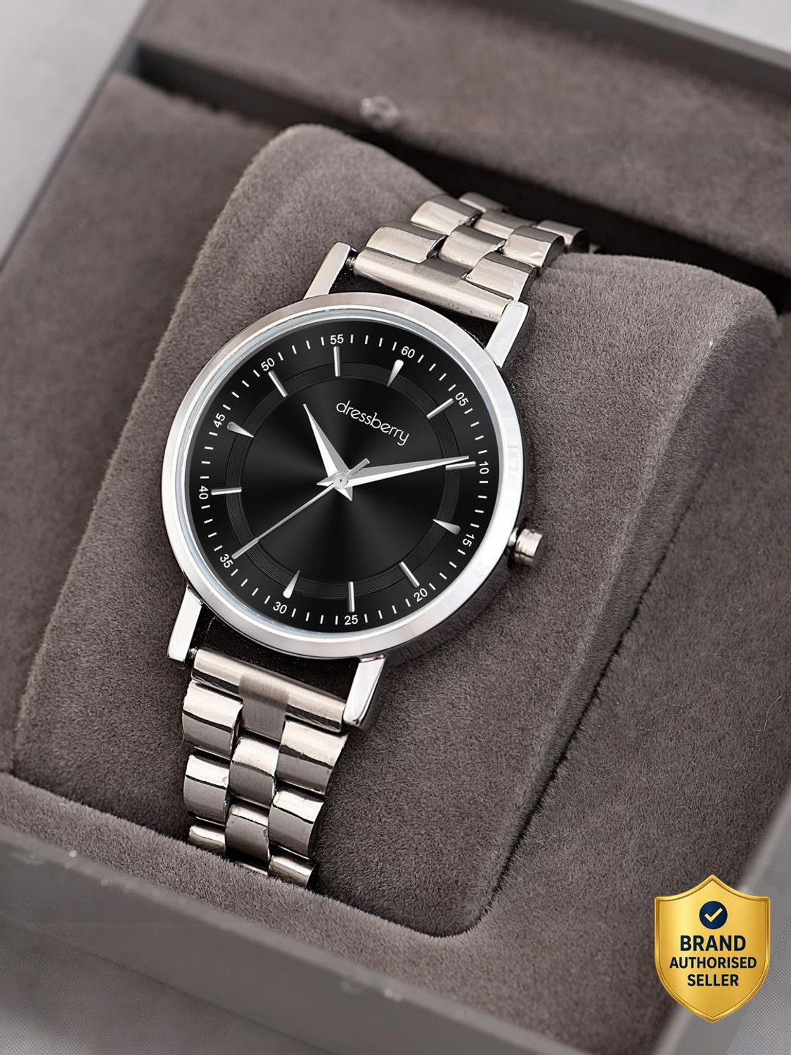 Image of Dressberry Dressberry Luxury-Inspired Watch with Bold Black Dial Design Analog Watch - For Women