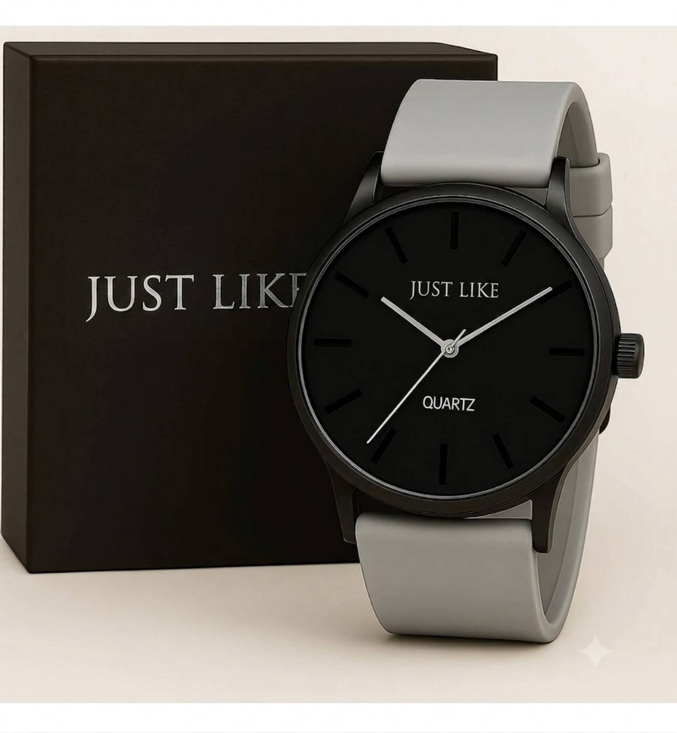 Just Like SILIC-BLACK-GREY Quartz Watch - Image 1