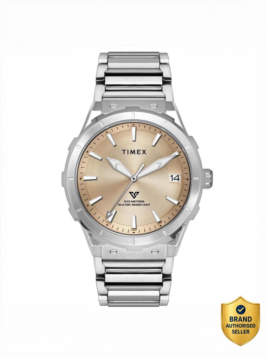 Image of TIMEX TWEG24803 Vector Round 40mm Champagne Dial Analog Watch - For Men