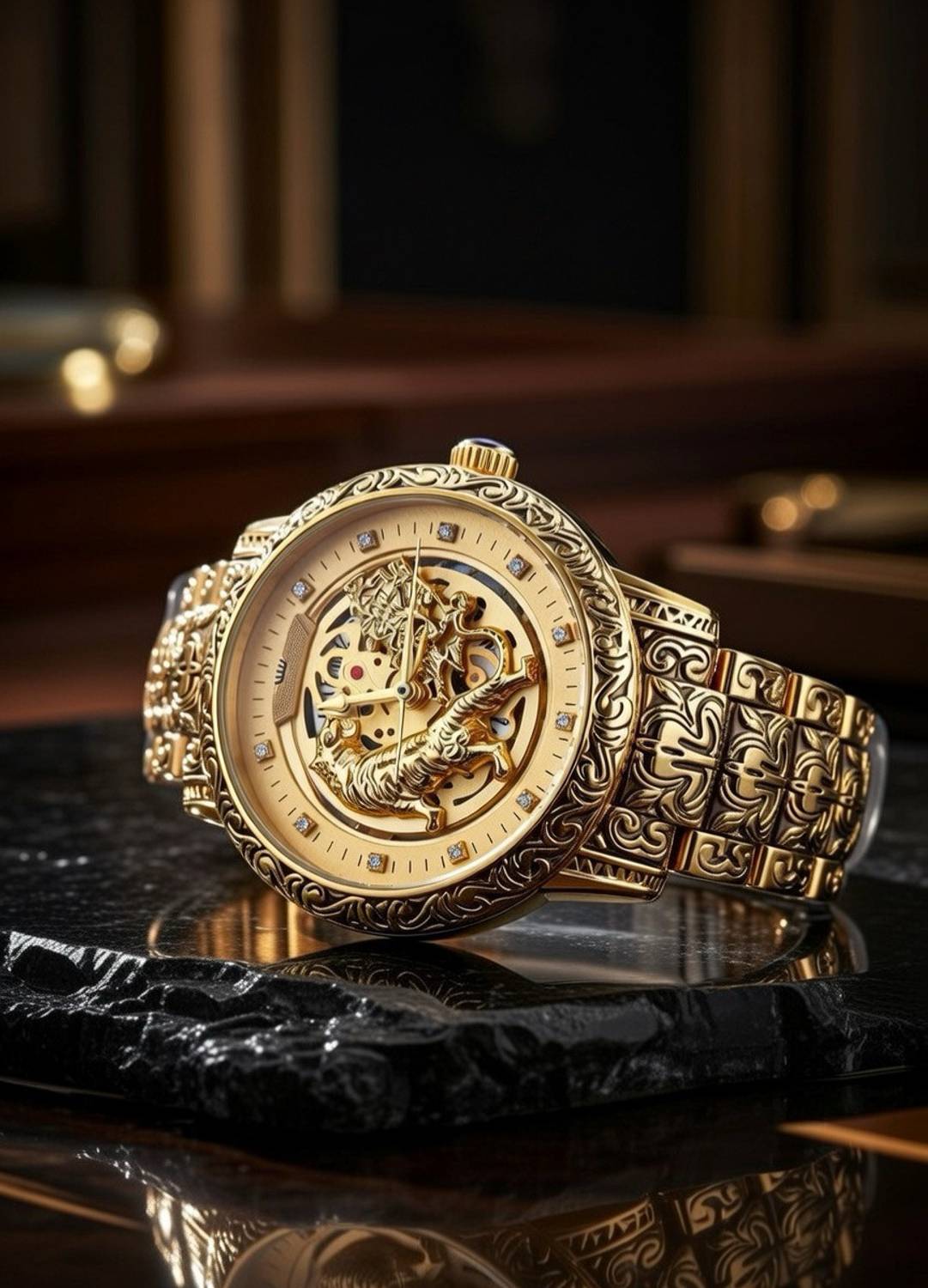 FOREST EMPR-12 Golden Men's Watch - Image 2