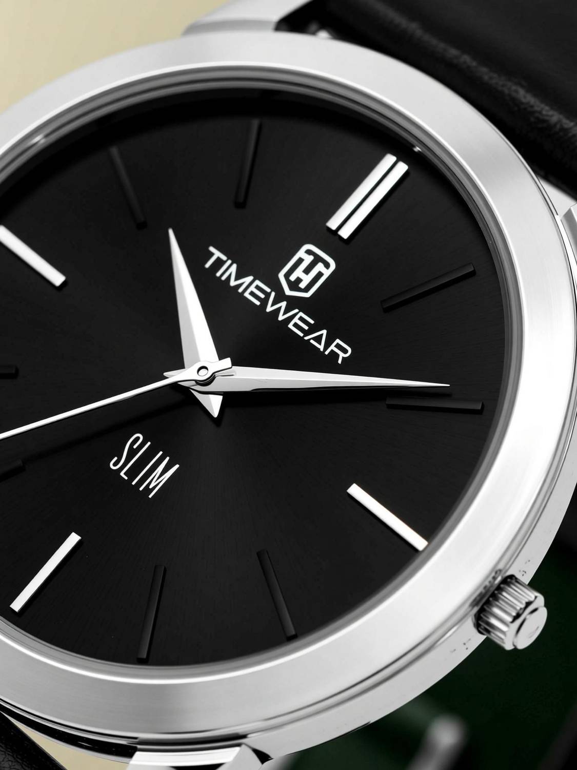 TIMEWEAR 175BDTG Slim Series Black Leather Watch - Image 3