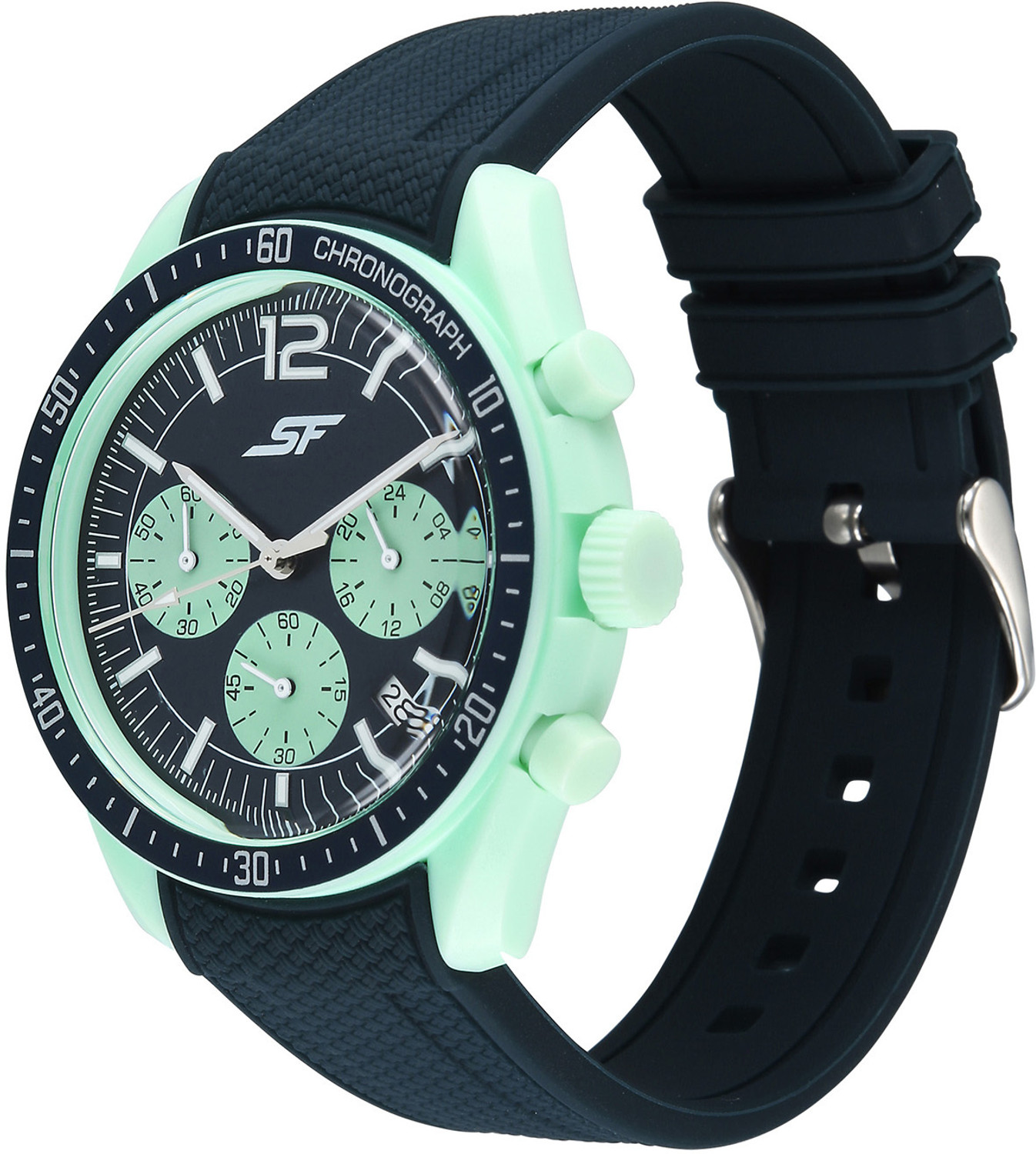 Image of SONATA SF Genesis Quartz Multifunction Chronograph Blue Dial Blue Strap Analog Watch - For Men