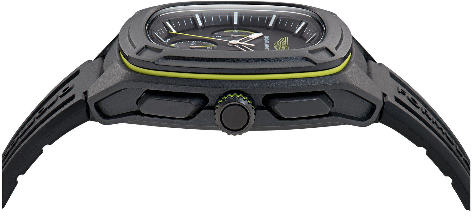 Image of Aston Martin MTFO1F50543 Aramco Square 44mm Black Dial Analog Watch - For Men