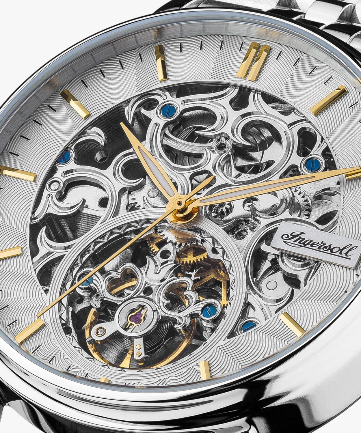 Image of Ingersoll I05803B Mechanical Automatic Silver Skeleton Dial With Lifetime Warranty Analog Watch - For Men
