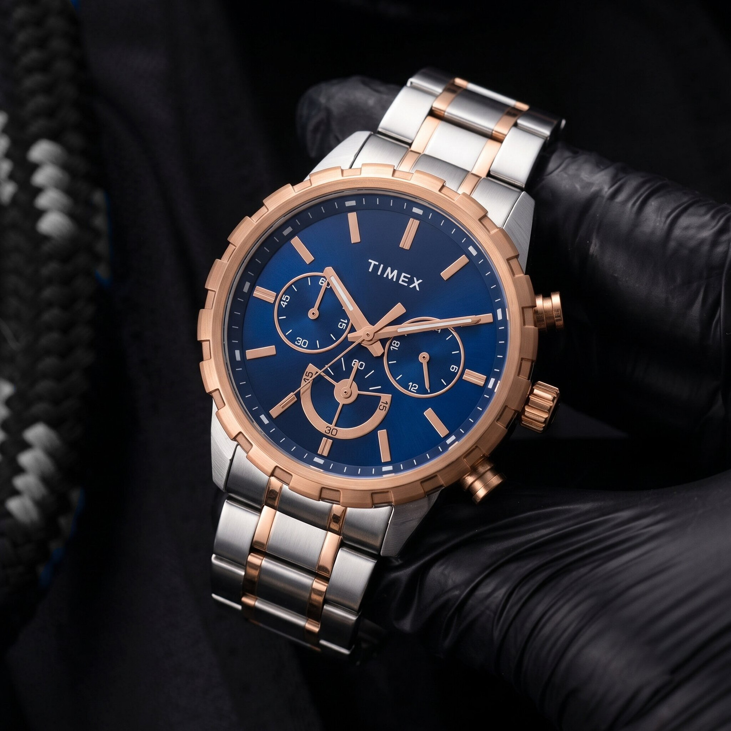 Image of TIMEX Chronograph, Blue Round Dial Analog Watch - For Men TWEG39504